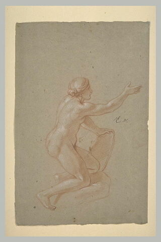 Femme nue, à genoux