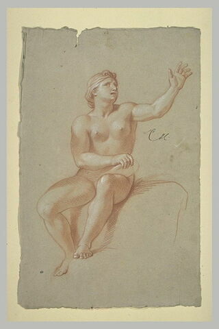 Femme nue, assise