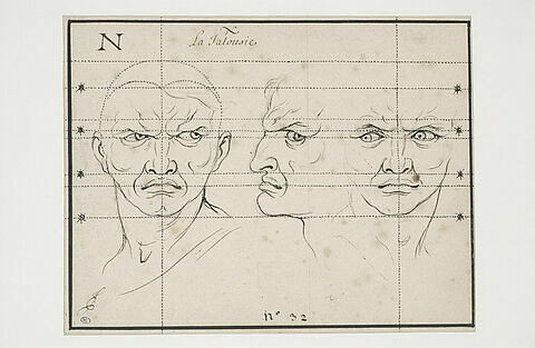 La Jalousie : deux têtes de face et une de profil