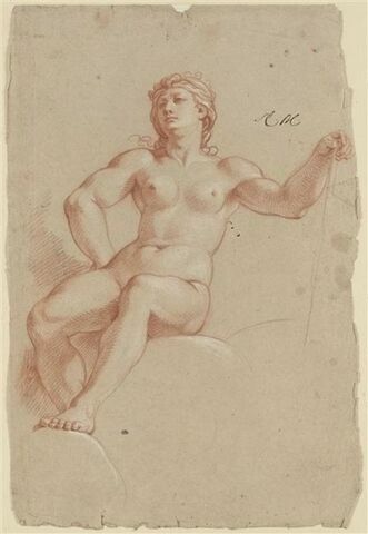 Femme nue, assise