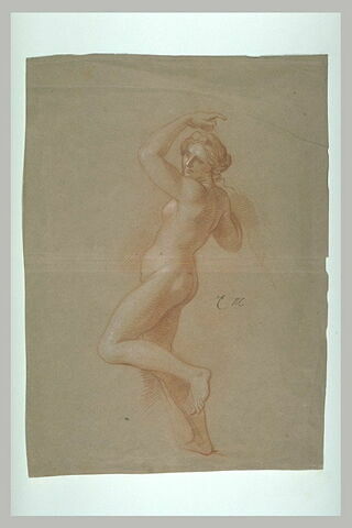 Femme nue, le bras gauche levé