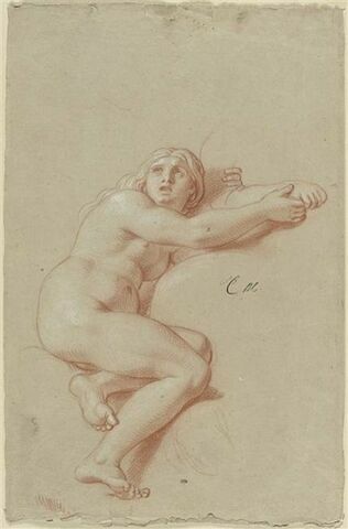 Femme nue, assise