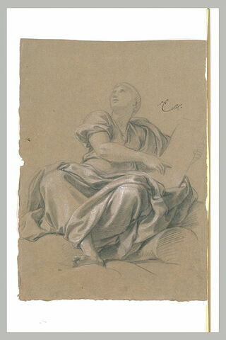 Femme drapée, assise