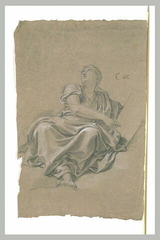 Femme drapée, assise