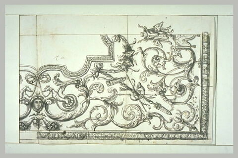 Projet de décor avec arabesques, lévriers, cerfs, image 3/3