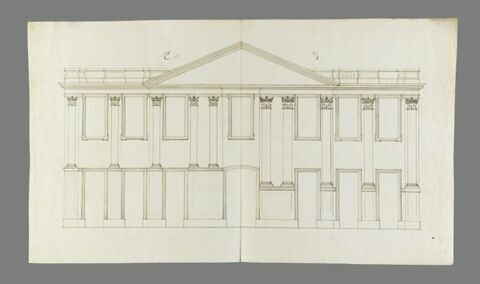 Projet pour la façade du château de Marly