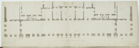 Plan de la Grande Galerie de Versailles et des deux salons contigus