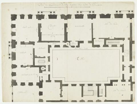 Plan de l'appartement du roi, à Versailles