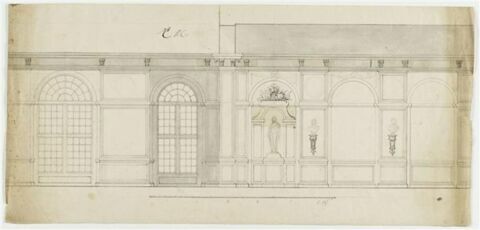 Elevation d'une galerie