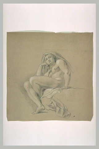 Femme nue, assise