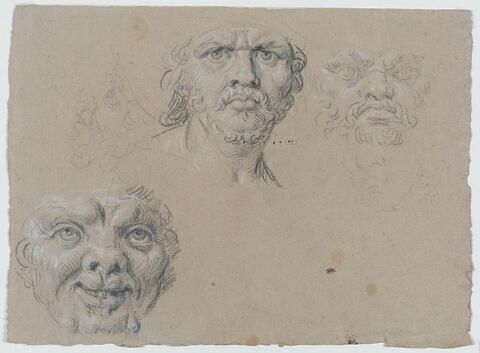 Etude de visages pour le "Christ aux soldats"