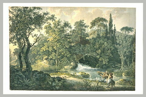 L'éducation d'Achille par le centaure Chiron, dans un paysage, image 2/2