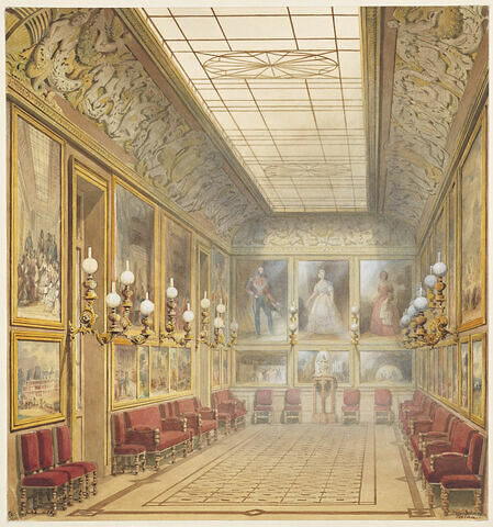 Vue d'un salon du château d'Eu