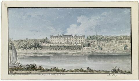 Vue du château de Ménars, prise de la chaussée de Blois