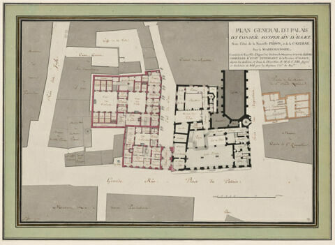 Plan général du palais du conseil souverain d'Alsace à Colmar