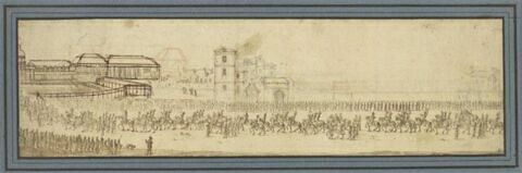 La Marche triomphale du carrousel de 1662, arrivée des quadrilles dans la lice