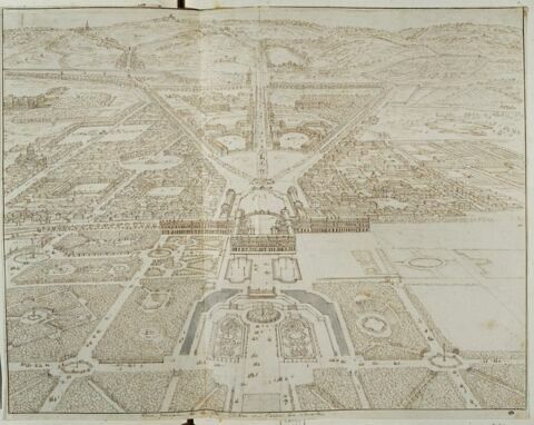 Vue générale de la ville, château et jardins de Versailles, image 3/3