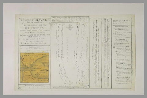 Plan du combat de Malaga en 1704