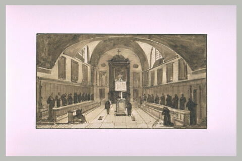 Intérieur du choeur des Capucins, à Rome, image 2/2