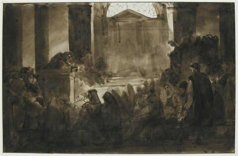 Sermon dans l'église de Santa Bibiana, à Rome