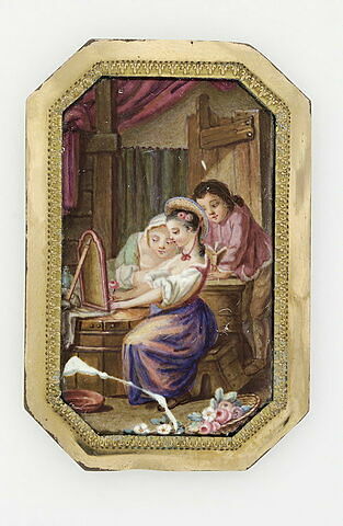 La toilette d'une jeune bergère