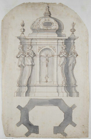 Tabernacle, élévation et plan