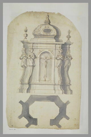 Tabernacle, élévation et plan, image 2/2