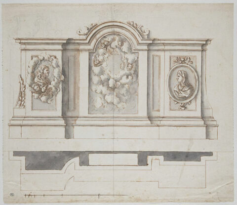 Tabernacle, élévation et plan