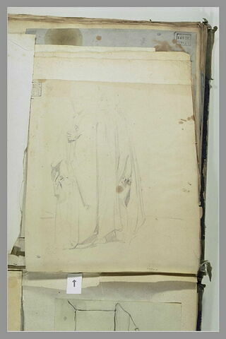 Trois hommes vêtus de longues robes, tournés vers la gauche, image 2/2