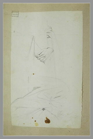 Mains croisées ; figure levant les mains, image 2/2