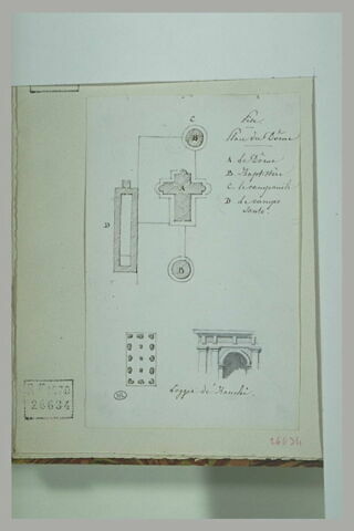 Pise : place du Dôme (plan) ; Loggia de' Banchi (plan et détail)