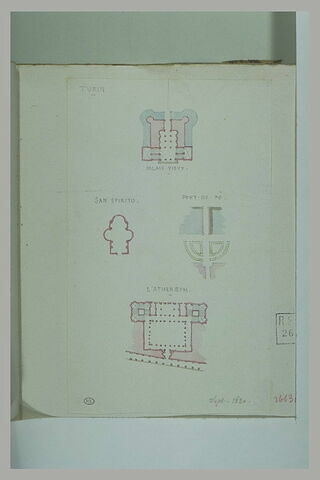 Monuments de Turin : Quatre plans