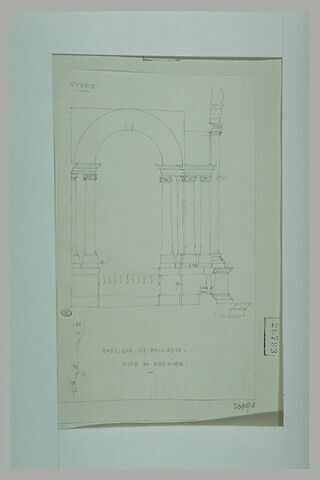 Vicence : premier étage de la basilique ; coupe