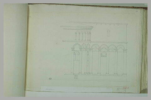 Lucques : coupe latérale d'une église