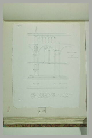 Lucques : coupe d'une face latérale de la cathédrale ; ornement