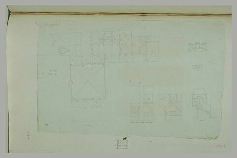 Florence : plan du palais Corsini ; plans et élévation