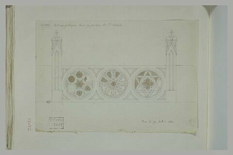 Rome: balcon gothique dans le jardin de St Alexis