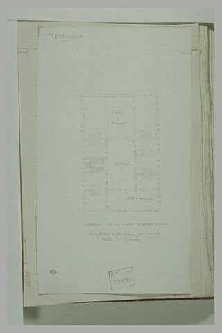 Plan de l'auberge de la Poste à Terracina, dernier étage