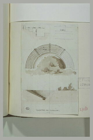 Plan et coupe du Théâtre de Tusculum