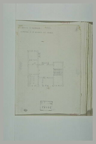 Plan d'une auberge sur la route d'Albano