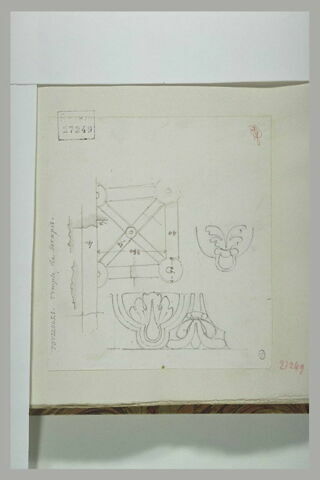 Pouzzoles : ornements et plan du Temple de Sérapis