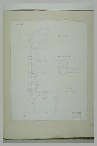 Salerne : trois plans de la cathédrale