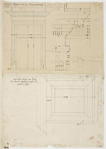 Relevés pris au Palais de la Chancellerie à Rome