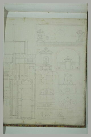 Rome : plan et détails de l'église Trinité-des-Pellerins