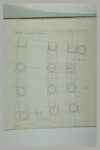 Rome : plan de la colonnade de Saint-Pierre