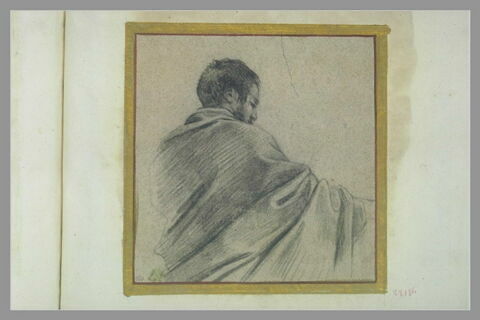 Homme drapé, de dos, tourné vers la droite, image 2/2