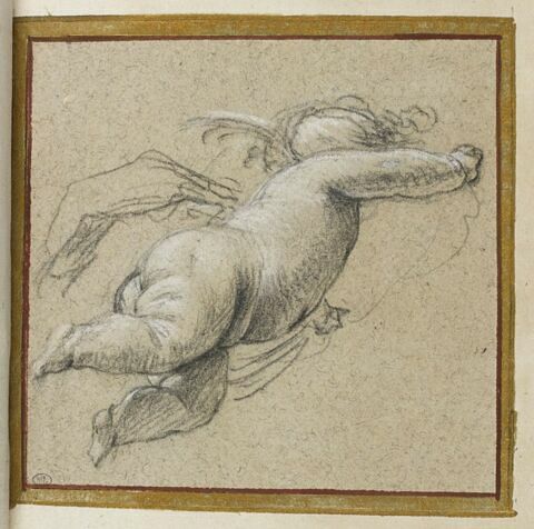 Putto volant vers la droite