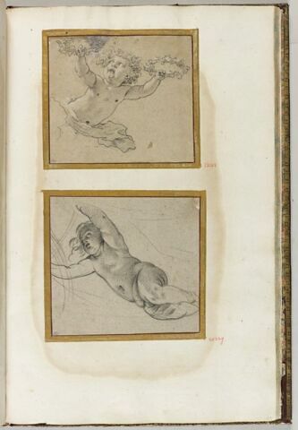 Enfant volant, tenant des couronnes de feuillages, image 4/5