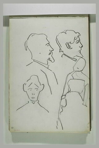 Qautre croquis d'homme et de femme, image 2/2