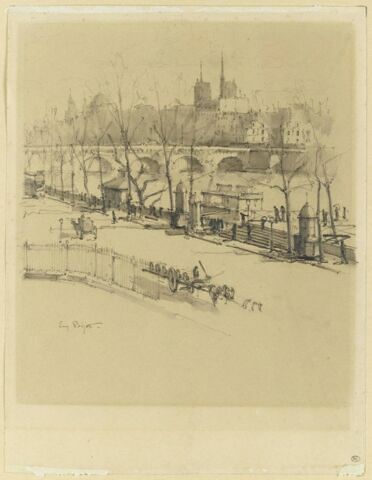 Vue des bords de la Seine près du Pont-Neuf